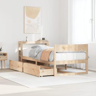 Bedframe zonder matras massief grenenhout 90x190 cm