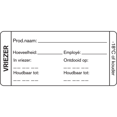 Label | papier | 35x75mm | rol à 500 stuks | wit | 18 rol