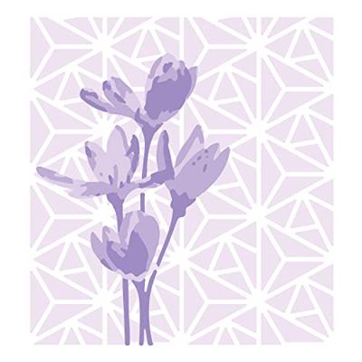 Sizzix • layered stencils geo flowers 4stuks