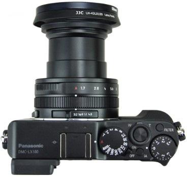 JJC LH-43LX100 Zonnekap zwart