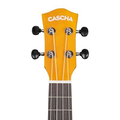 Cascha CUC105S concert ukelele set geel