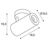SLV Led opbouwspotNuminos 20w - 2700K - 8,5cm zwart - 1004195 - thumbnail