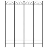 Kamerscherm met 4 panelen 160x200 cm stof wit - thumbnail