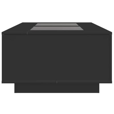 Salontafel met Infinity LED 116x69x40 cm zwart