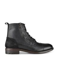 PS Poelman Zauu leren veterboots donkerbruin - thumbnail