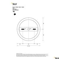 SLV 155550 FENDA Plafondlamp E27 60 W Zwart - thumbnail