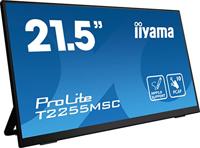 Iiyama ProLite Touchscreen monitor Energielabel: D (A - G) 54.6 cm (21.5 inch) 1920 x 1080 Pixel 16:9 5 ms HDMI, DisplayPort, USB IPS LED - thumbnail