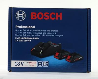 Bosch Professional Starterset 2x Accu 18V 4.0Ah ProCORE18V AMPShare + Lader GAL 18V-40 - 1600A01BA3 - thumbnail