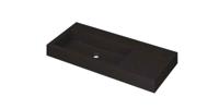 Wastafel INK Momento 1000x450x90 mm Quartz zwart 3421235 - thumbnail