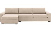 Goossens Hoekbank Lucca Met Chaise Longue wit, stof, 3-zits, stijlvol landelijk - thumbnail