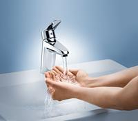 GROHE Eurodisc Cosmopolitan waterbesparende wastafelkraan met waste chroom 2338420E - thumbnail
