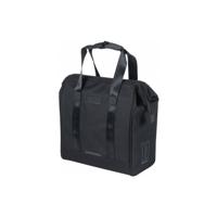 Basil grand fietsshopper - zwarte waterafstotende tas voor elektrische fietsen, 23l - thumbnail