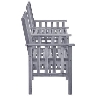 Tuinstoelen met tafeltje en kussens massief acaciahout - thumbnail