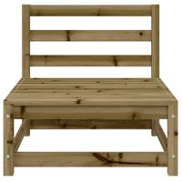 Tuinbank zonder armleuningen met voetenbank grenenhout - thumbnail
