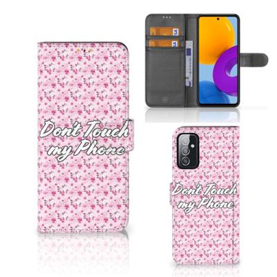 Samsung Galaxy M52 Portemonnee Hoesje Flowers Pink DTMP Samsung Galaxy M52 Portemonnee Hoesje Flowers Pink DTMP