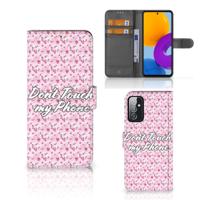 Samsung Galaxy M52 Portemonnee Hoesje Flowers Pink DTMP - thumbnail