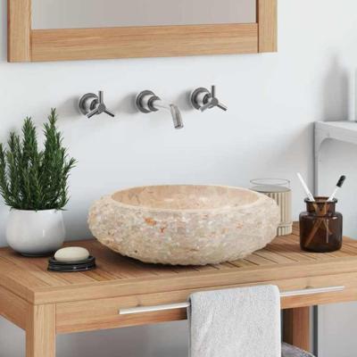 Gootsteen 40x12 cm marmer crème