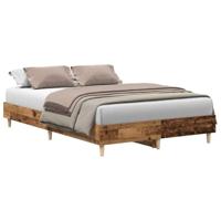 Bedframe zonder matras 140x190 cm spaanplaat bewerkt hout - thumbnail