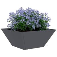 Tuin Bloempot Antraciet 35 x 35 x 15 cm Koudgewalst staal - thumbnail