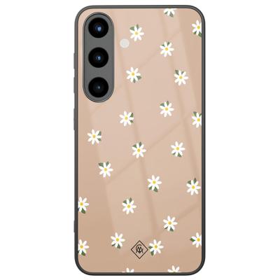 Samsung Galaxy S25 glazen hardcase - Sweet daisies