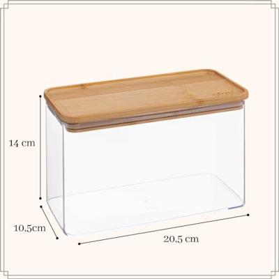 OTIX Cracker Bewaardoos Transparant Knackebrod Vershouddoos Bamboe