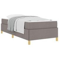 Boxspring bed Anders Taupe en Wit 90 x 200 cm Stof - thumbnail