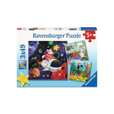 Ravensburger puzzel Animal explorers 3x49 stukjes