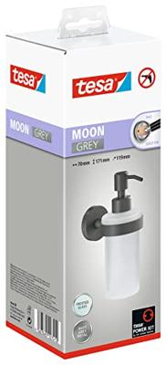 tesa MOON GREY 40584-00000-00 Zeepdispenser 200 ml Grijs (mat), Glas gesatineerd tesa MOON GREY 40584-00000-00 Zeepdispenser 200 ml Grijs (mat), Glas gesatineerd