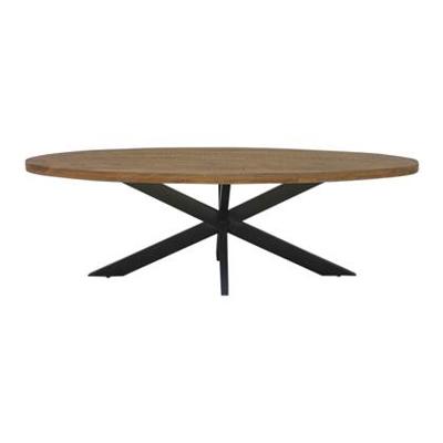 Sohome Ovale Eettafel 'Yannick' Mango met staal, 210 x 100cm