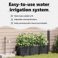 Tuin Bloempot 3 pcs Zwart Staal - thumbnail