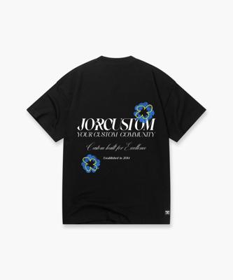 Jorcustom Flowers Loose Fit T-Shirt Heren Zwart - Maat S - Kleur: Zwart | Soccerfanshop