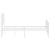 Bedframe met hoofd- en voeteneindemetaal wit 120x190 cm - thumbnail
