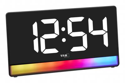 TFA Dostmann 60.2051.01 Wekker Kwarts Zwart Incl. oplaadfunctie TFA Dostmann 60.2051.01 Wekker Kwarts Zwart Incl. oplaadfunctie