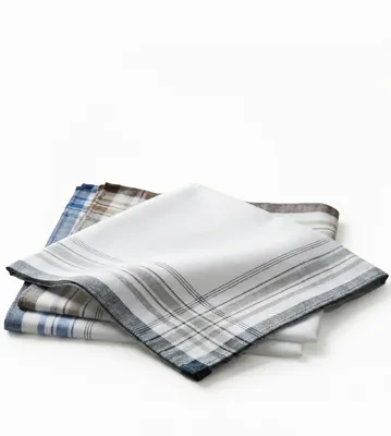 Tiseco12 stuks heren zakdoeken - White Summer 40x40 cm