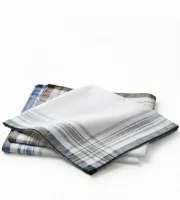Tiseco12 stuks heren zakdoeken - White Summer 40x40 cm - thumbnail