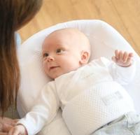 Rood kasteel/ Cocoonababy- Katoenen bloem® Wit - thumbnail