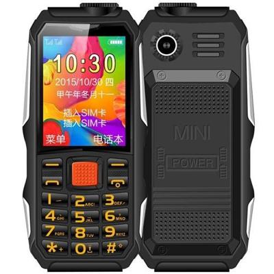 HAIYU H1 2.0 inch Triple Proofing Elder Phone Waterproof Shockproof Dustproof 4800mAh batterij 21 toetsen LED Zaklamp FM Dual SIM (Zwart)