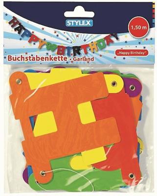 Stylex Happy birthday letterslinger 1,5 meter