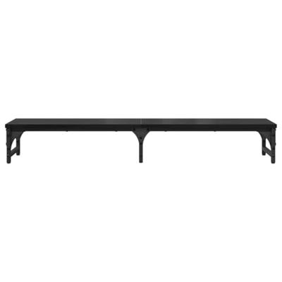VidaXL Monitor stand zwart eiken 105 x 23 x 15,5 cm bewerkt hout VidaXL Monitor stand zwart eiken 105 x 23 x 15,5 cm bewerkt hout