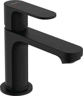 Hansgrohe Wastafelmengkraan Rebris S Eengreeps 80 CoolStart Met Metalen Trekwaste Mat Zwart - thumbnail
