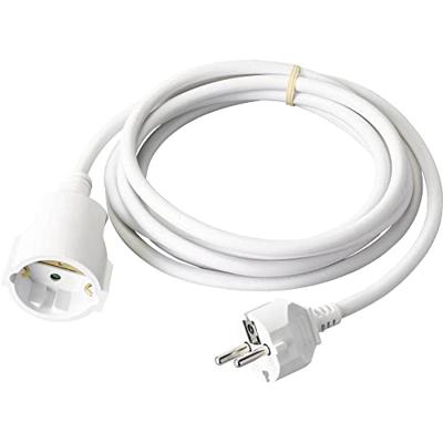 Sygonix SY-4872638 Stroom Verlengkabel 16 A Wit 5.00 m H05VV-F 3G 1,5 mm²