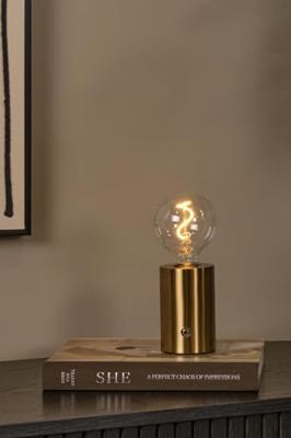 Lucide VIVO - Oplaadbare Tafellamp - Accu/Batterij - Ø 8 cm - LED Dimb. - E27 - 1x1W 2700K - Mat Goud / Messing Lucide VIVO - Oplaadbare Tafellamp - Accu/Batterij - Ø 8 cm - LED Dimb. - E27 - 1x1W 2700K - Mat Goud / Messing
