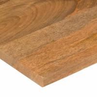 Bureaublad met ronding 90x60x2,5 cm massief ruw mangohout - thumbnail