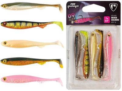 Fox Rage Slick Shad UV - 7 cm - mixed colour pack