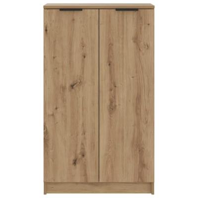 Schoenenkast 59x35x100,5 cm bewerkt hout artisanaal eikenkleur