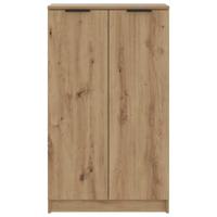 Schoenenkast 59x35x100,5 cm bewerkt hout artisanaal eikenkleur - thumbnail