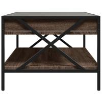Salontafel met Infinity LED 90x50x38 cm bruin eikenkleurig - thumbnail