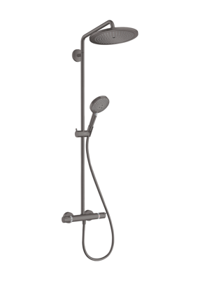 Hansgrohe Croma select s showerpipe EcoSmart met thermostaat 28cm brushed black chrome 26891340
