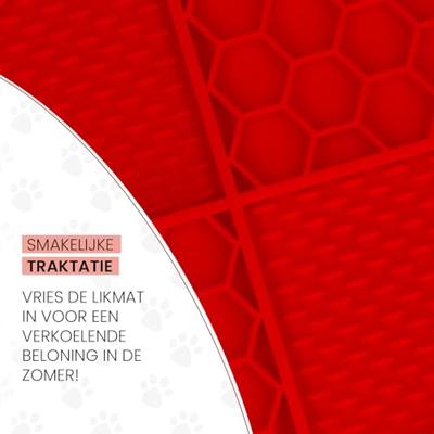 Eat Slow Live Longer Lick Mat Dimensions Circle Rood