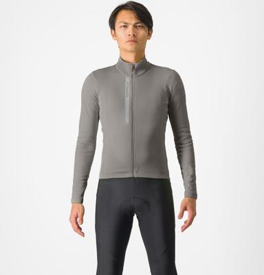 Castelli Entrata Thermal fietsshirt lange mouw gunmetal gray/silver gray heren L Castelli Entrata Thermal fietsshirt lange mouw gunmetal gray/silver gray heren L
